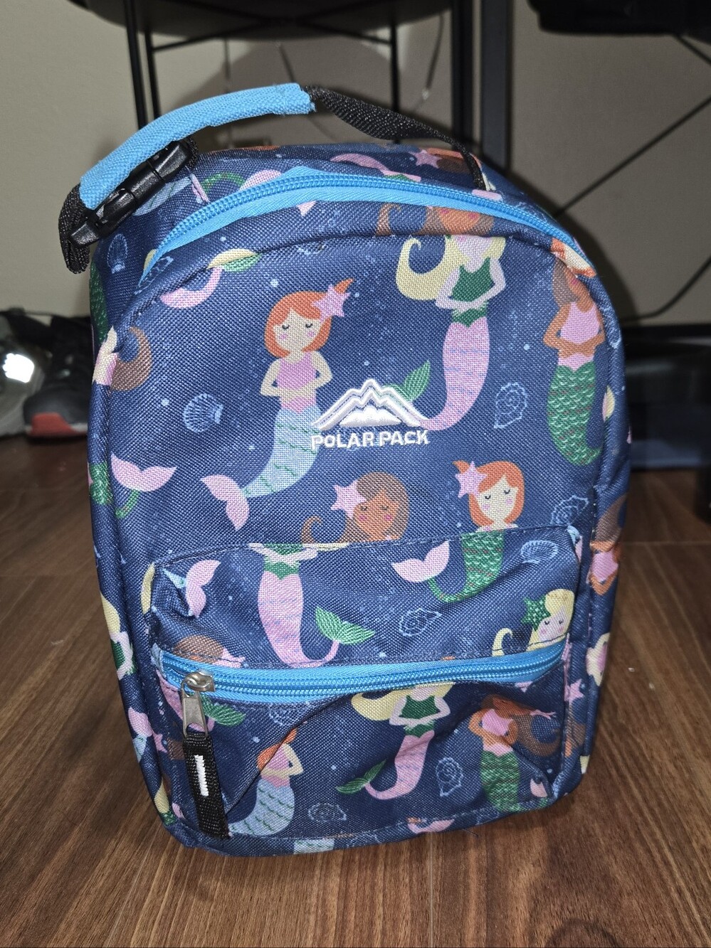 Kids Navy Mermaid Lunch Bag - Blue